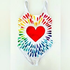 Stella Cove size 12 Colorful Heart Swimsuit